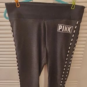 Victoria's Secret PINK Grey Yoga Crop Pants Large